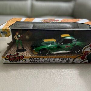 Jada Street Fighter Cammy & 1969 Chevrolet Corvette Stingray ZL1 Die Cast
